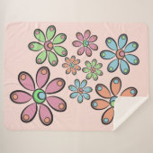 Blumenmuster Sherpa Blanket Sherpadecke (Vorderseite (Horizontal))