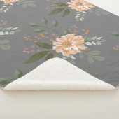 Blumenmuster Sherpa Blanket Sherpadecke (3/4)