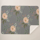 Blumenmuster Sherpa Blanket Sherpadecke (Vorderseite (Horizontal))