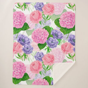 Blumenmuster Sherpadecke