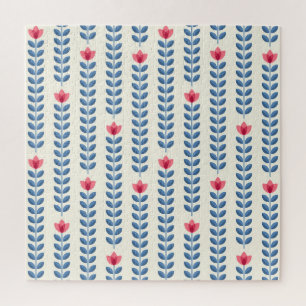 Blumenmuster Skandinavische Geometrische Retro Tap Puzzle