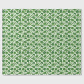 Blumenmuster | Smaragd-Pfingstrosenranke Geschenkpapier (Flach)