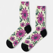 Blumenmuster Socken (Linkes Detail)