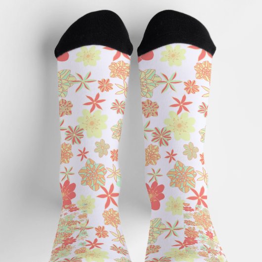 Blumenmuster Socken (Oben)