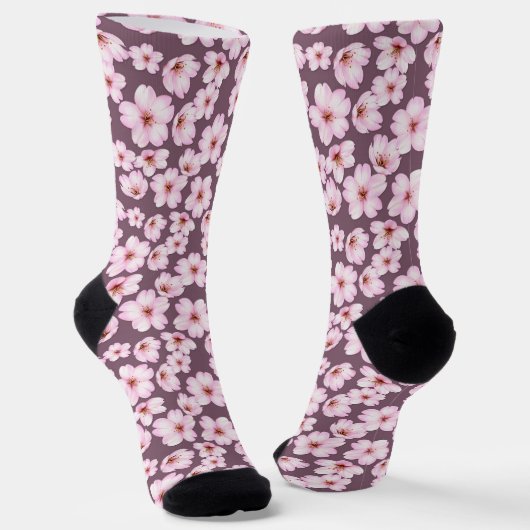 Blumenmuster Socken (Gewinkelt)