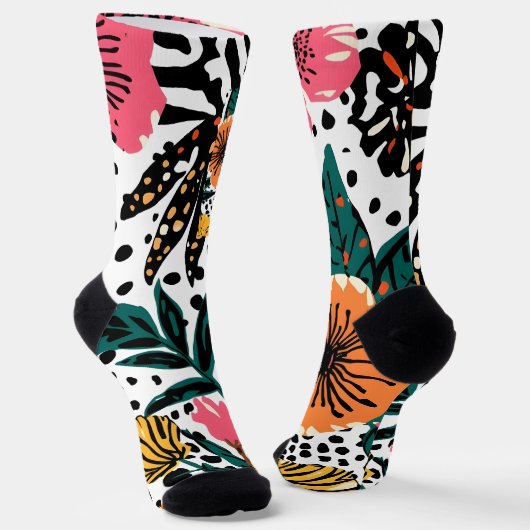 Blumenmuster-Socken Socken (Gewinkelt)