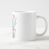 Blumenmuster - Soft Watercolor Boho Art Jumbo-Tasse (Rechts)