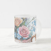 Blumenmuster - Soft Watercolor Boho Art Mattglastasse (VorderseiteRechts)