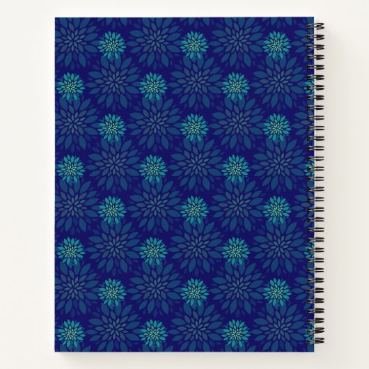 Blumenmuster Spiral Notebook Notizblock (Rückseite)