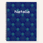 Blumenmuster Spiral Notebook Notizblock (Vorderseite)
