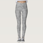 Blumenmuster | Stahlgraue Rose Leggings (Vorderseite)