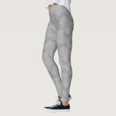 Blumenmuster | Stahlgraue Rose Leggings (Links)