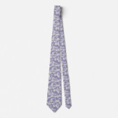 Blumenmuster Staubblaue Blumen Krawatte (Vorderseite)