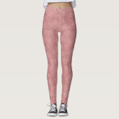 Blumenmuster | Staubrose Leggings (Vorderseite)