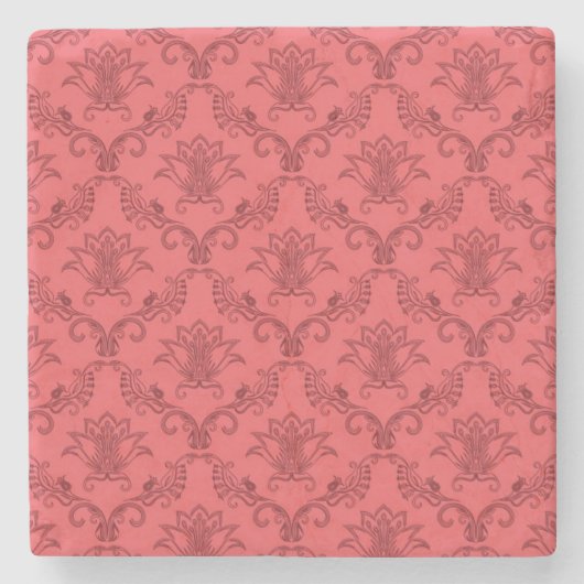 Blumenmuster Steinuntersetzer (Vorderseite)