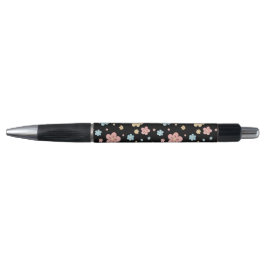 Blumenmuster Stift (schwarzer Sockel)
