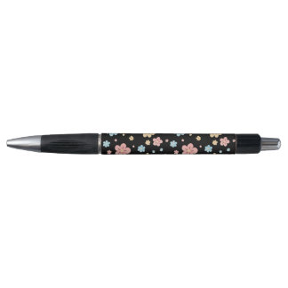 Blumenmuster Stift (schwarzer Sockel)