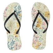 Blumenmuster - Stilvolle Abstrakte Tapete Badesandalen (Fußbett)