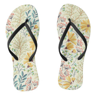 Blumenmuster - Stilvolle Abstrakte Tapete Badesandalen