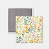 Blumenmuster - Stilvolle Abstrakte Tapete Magnet (Vorderseite/Rückseite)