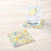 Blumenmuster - Stilvolle Abstrakte Tapete Rechteckiger Pappuntersetzer (Vor Ort)