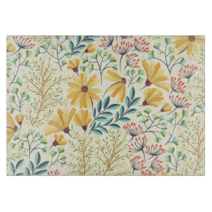 Blumenmuster - Stilvolle Abstrakte Tapete Schneidebrett