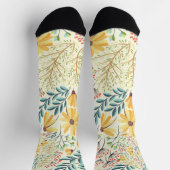 Blumenmuster - Stilvolle Abstrakte Tapete Socken (Oben)