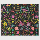 Blumenmuster - Stilvolle Blume-Tapete Geschenkpapier (Flach)