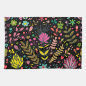 Blumenmuster - Stilvolle Blume-Tapete Geschirrtuch (Horizontal)