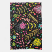 Blumenmuster - Stilvolle Blume-Tapete Geschirrtuch (Vertikal)