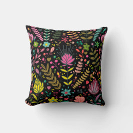 Blumenmuster - Stilvolle Blume-Tapete Kissen