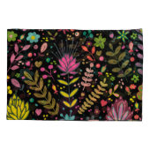 Blumenmuster - Stilvolle Blume-Tapete Kissenbezug (Rückseite-Links)