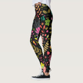Blumenmuster - Stilvolle Blume-Tapete Leggings (Links)