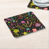 Blumenmuster - Stilvolle Blume-Tapete Rechteckiger Pappuntersetzer (angewinkelt)