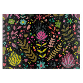 Blumenmuster - Stilvolle Blume-Tapete Schneidebrett