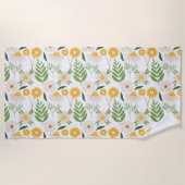 Blumenmuster Strandtuch (Vorderseite)