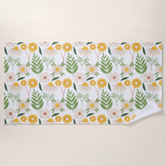 Blumenmuster Strandtuch (Vorderseite)