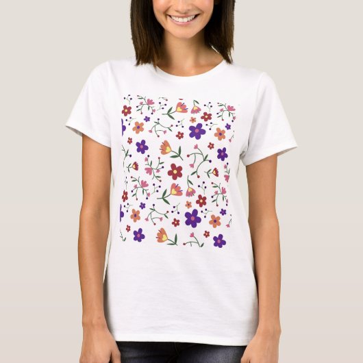 Blumenmuster- T-Shirt (Vorderseite)