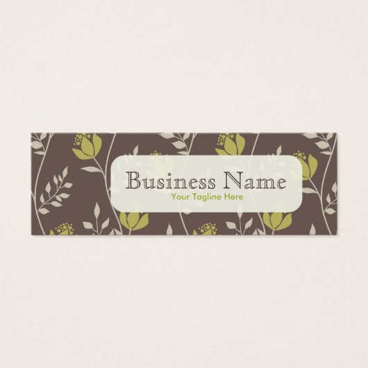 Blumenmuster-Tags, Visitenkarten (Vorderseite)