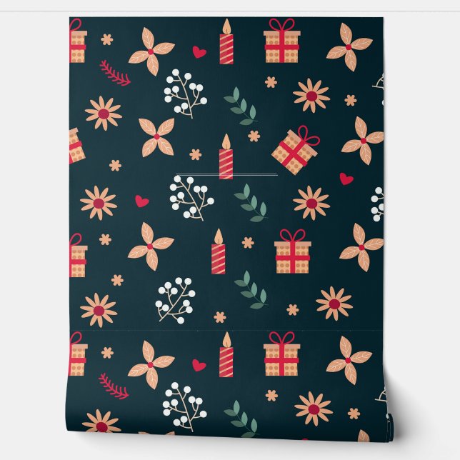 Blumenmuster Tapete (Abrollen)