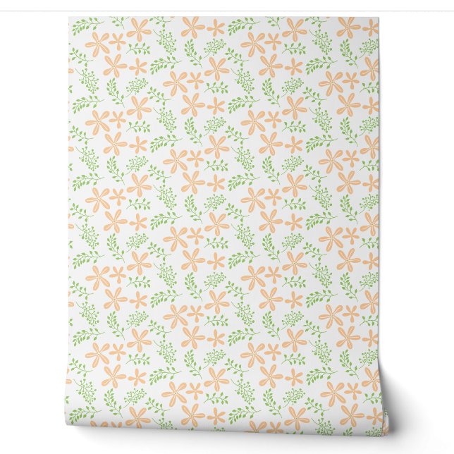 Blumenmuster Tapete (Abrollen)