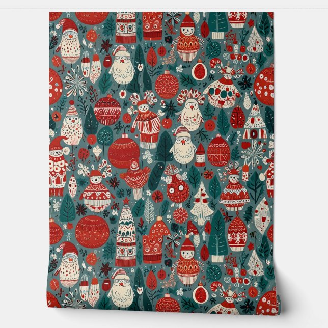 Blumenmuster Tapete (Abrollen)