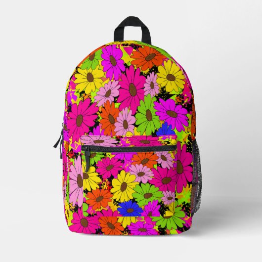 Blumenmuster-Tasche Bedruckter Rucksack (Vorderseite)