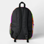 Blumenmuster-Tasche Bedruckter Rucksack (Rückseite)