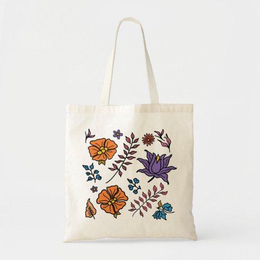 Blumenmuster-Tasche Tragetasche (Vorne)