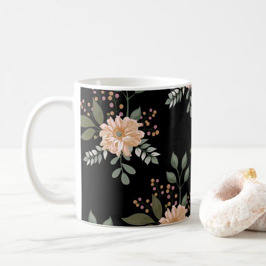 Blumenmuster Tasse (Mit Donut)