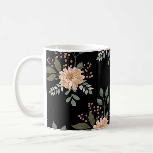 Blumenmuster Tasse (Links)