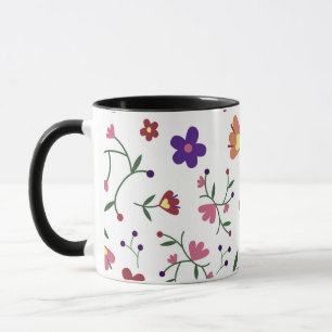 Blumenmuster- Tasse