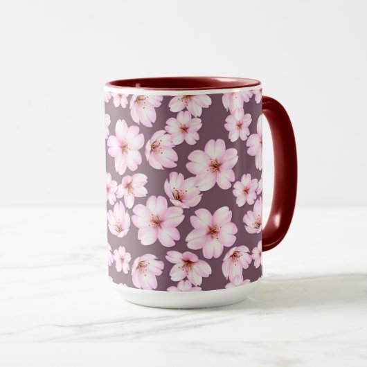 Blumenmuster Tasse (VorderseiteRechts)