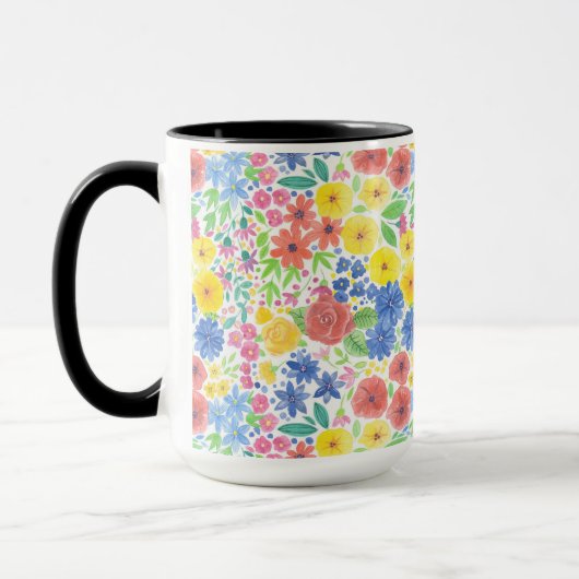 Blumenmuster Tasse (Links)